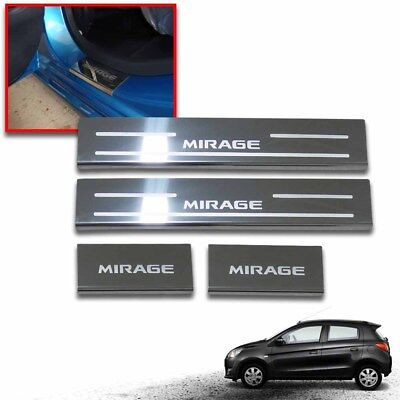 Chrome Door Step Plate Scuff Plate Sill Fit For Mitsubishi Mirage 2012-2015