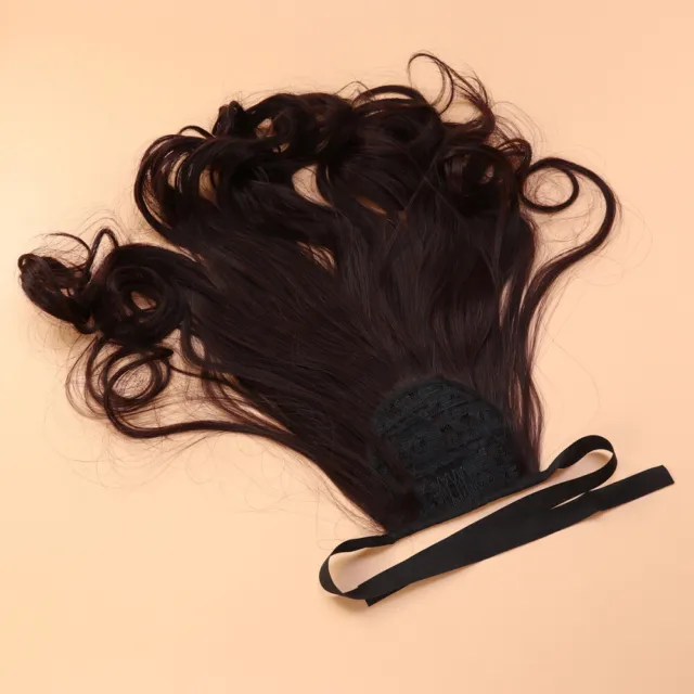 48 cm señorita peluca de pelo largo cola de caballo extensión de pelo