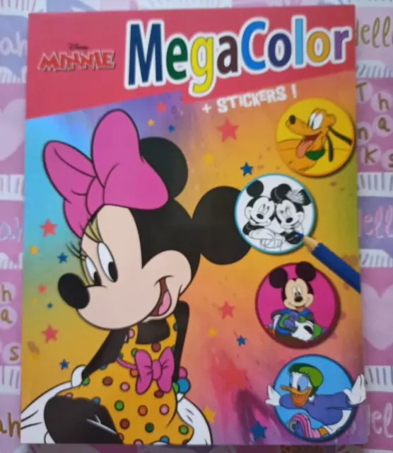 Malbuch Disney Minnie Mouse DIN A4 MegaColor mit 120 Malvorlagen+25 Sticker