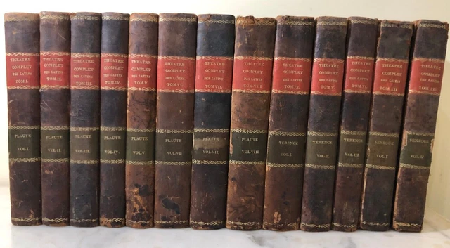 Rare 13 Antique Books 1820 Théatre Complete des Latins Plauto Terenzio Seneca Rare 13 Antique Books 1820 Théatre Complete des Latins Plauto Terenzio Seneca