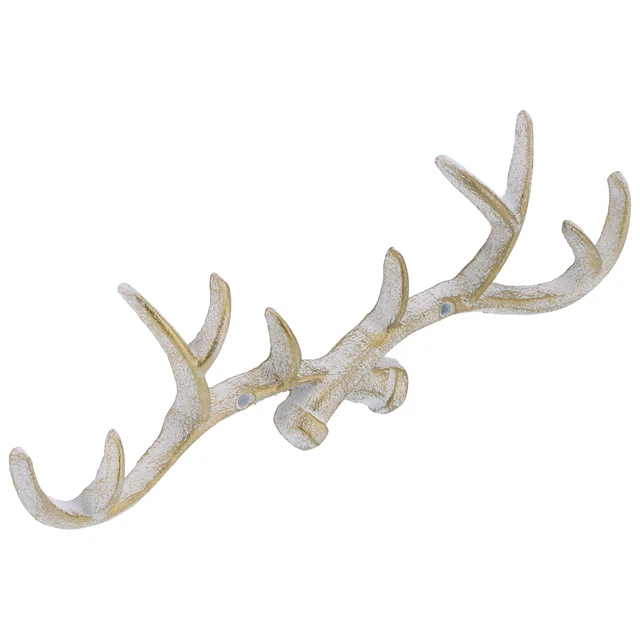 Antlers Hook 34x11.5cm Retro Towels Shelf Antlers Shape Coat Rack For