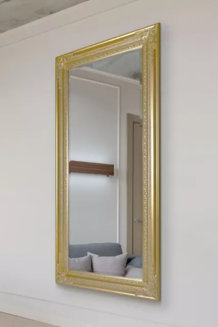 Extra Large Mirror Gold Antique Wall full length  5Ft10 X 2Ft10 178cm X 87cm