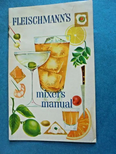 Vintage Fleischmann Distilling Corp Drink Cocktail Mixer's Manual Recipe Book