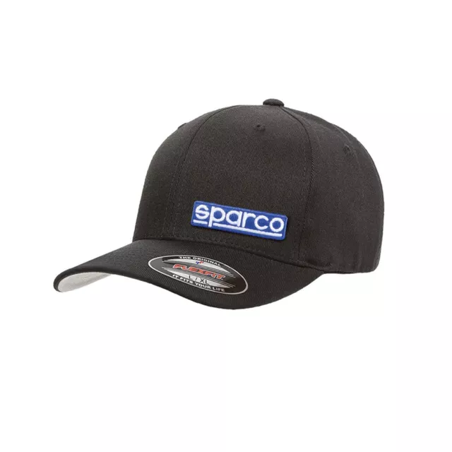 Neu Sparco Herren Kappe FLEXFIT Schwarz (S/M)