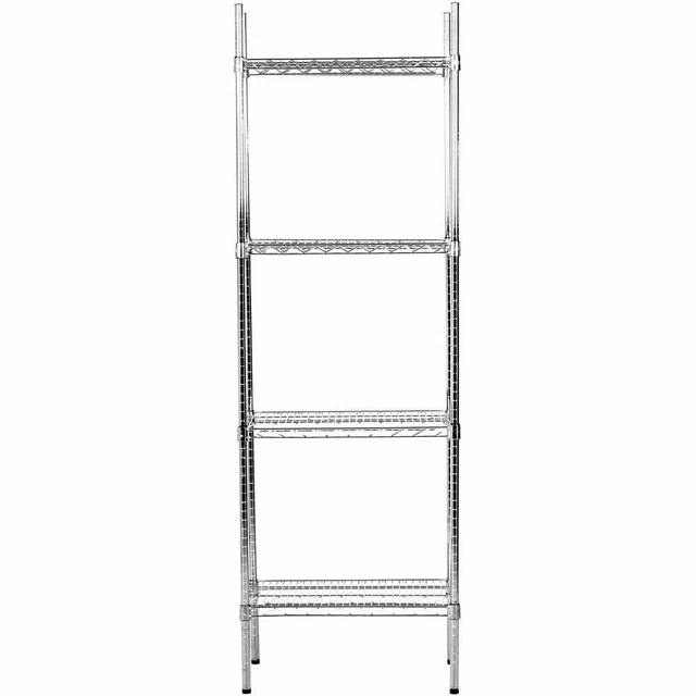 Heavy Duty 14" x 24" x 74" Rack Silver Chrome Wire Storage Shelf Kit Commercial