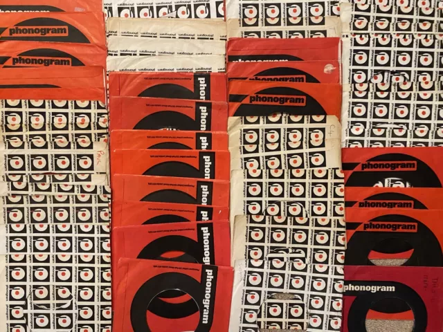 Jot Lot x 65 - 7" Phonogram Ltd Original Company Sleeves - 4 Variants G to NM