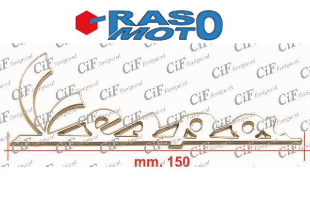 Grande Plaque Latérale Adhésive En Résine Chrome "Vespa"