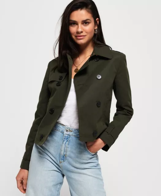 Superdry belle sales trench coat sand