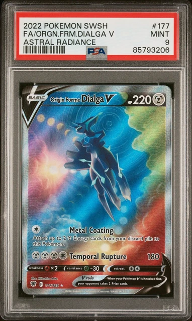 2022 POKÉMON ASTRAL Radiance Origin Forme Dialga V Full Art PSA 9 #177 ...