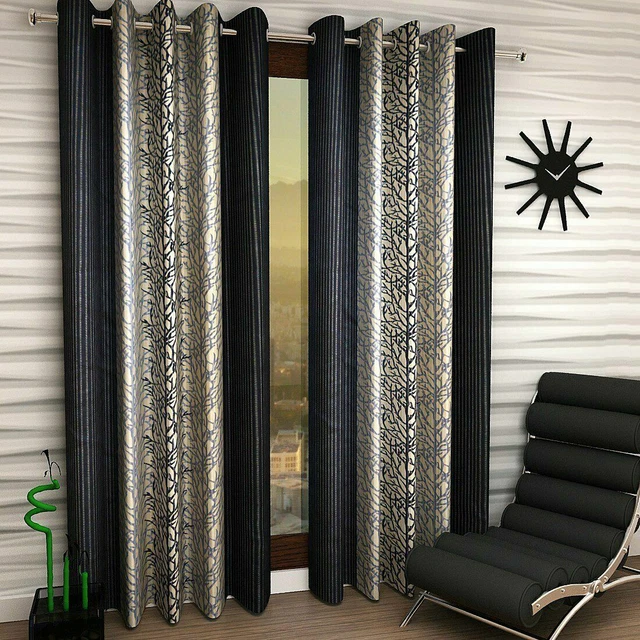 Decorative Polyester Door Curtain Beautiful Eyelet Wall Hanging Window Curtains