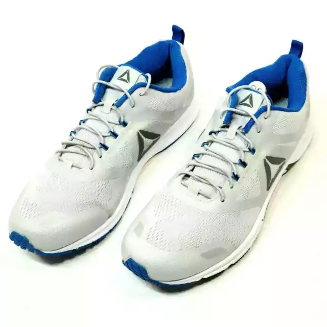 Reebok Ahary Runner Men's Size 13 Cloud Grey Vital Blue & Silver Athletic Shoes 2