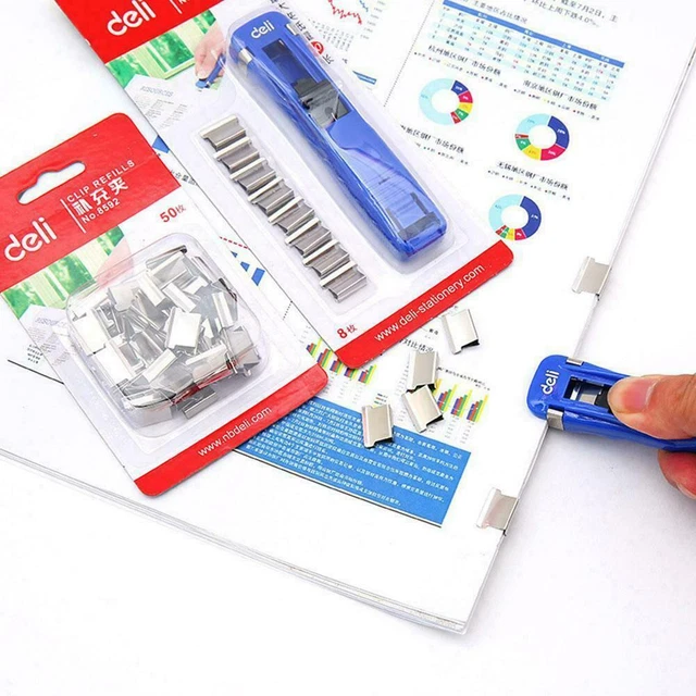 Dispensador Mini Papel Metal Boletos Fotos Notas Clips 8 y Piezas C7X5