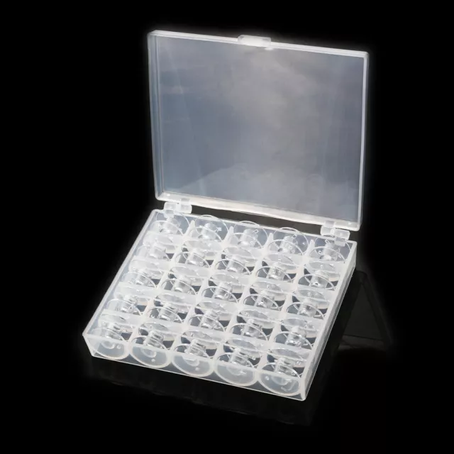 25 piezas Bobinas Plástico Transparente Costura Accesorios Costura Herramientas Para Bordado