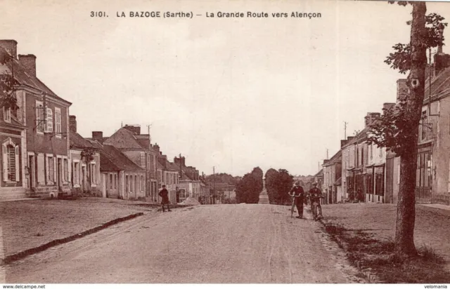 5516 Cpa La Bazoge - La Grande route to Alençon