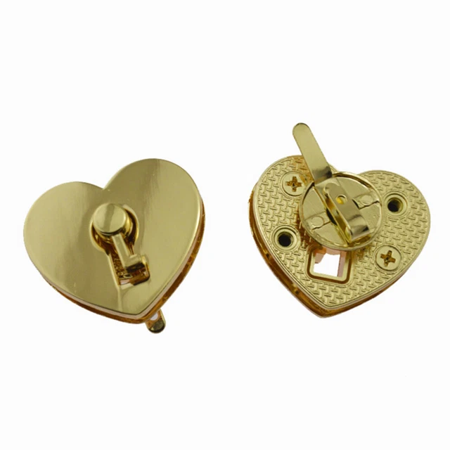 4 PIEZAS Cerradura giratoria Bolso de mano Hágalo usted mismo Enganches Cierres Cartera Girar Lock