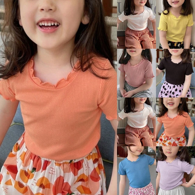Camicia top camicia top bambina colore caramelle maniche corte camicetta bluose estiva