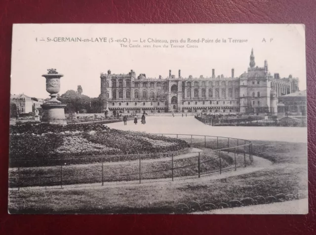 Cpa - 78 - St-Germain-En-Laye - Le Chateau - Pris Du Rond-Point De La Terrasse