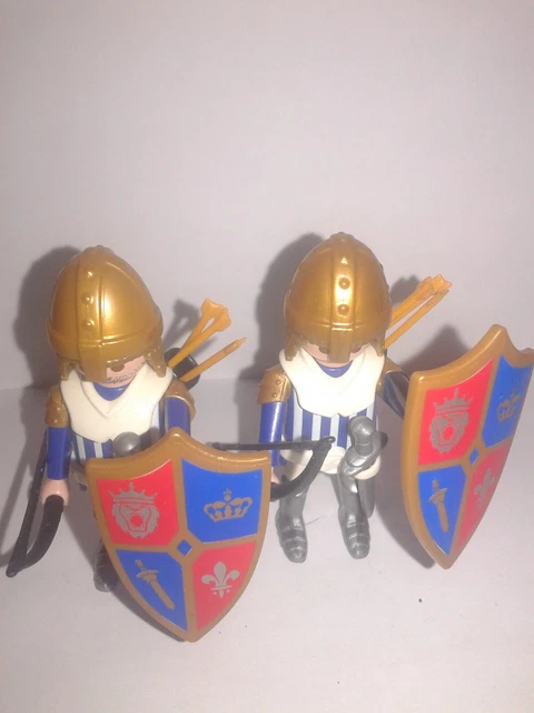 Figurine Playmobil Guerrier Archer Violet - Pièces Médiévales Lâches - Occasion
