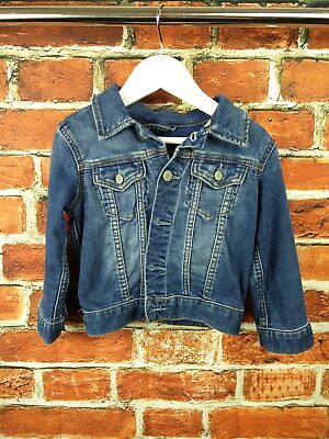 Girls Infants Gap Age 2 Years Mid Blue Wash Button Up Classic Denim Jacket Coat