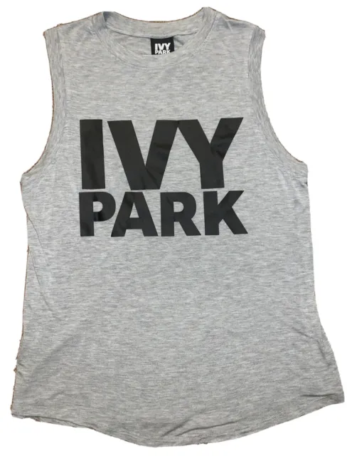 IVY PARK Gray Logo Workout Exercise Muscle Tank Top Size Medium