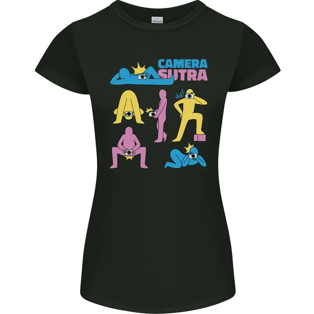 Fotocamera Sutra Fotografia Fotografo Divertente Donna Minuta Taglio T-Shirt