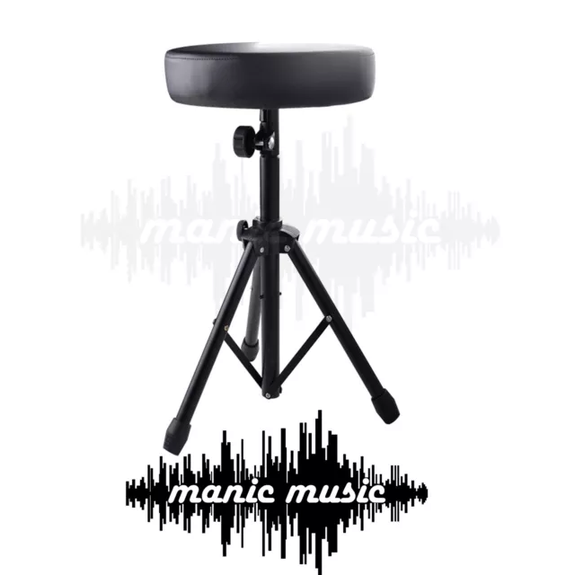 Drum Stool Throne Chair Foldable Thick Padded Seat Guitar Keyboard Piano