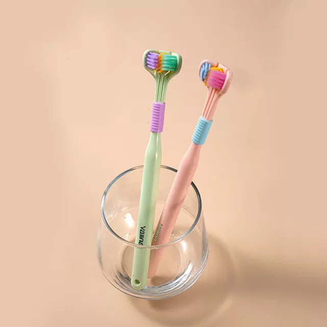 Three Sided Soft Hair Tooth Toothbrush Ultra Soft Bristle Toothbrush Oral C~m' 2