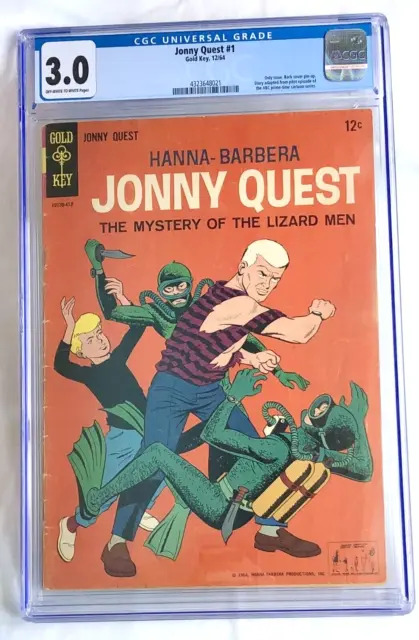 Jonny Quest #1 CGC 3.0 (Gold Key 1964) 1st Appearance Johnny Quest (ABC cartoon)