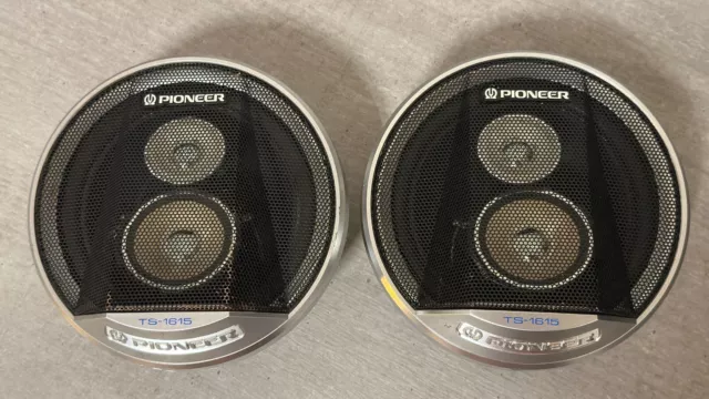 1 pair of PIONEER TS-1615 vintage three-way speakers