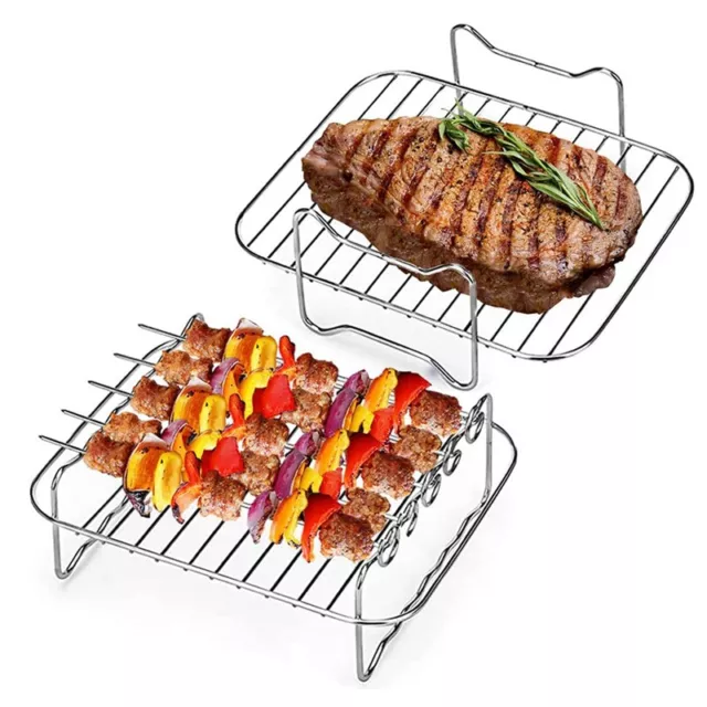 2PCS Air Fryer Rack, Air Fryer  Layer Rack, Multi-Purpose Air Fryer5207