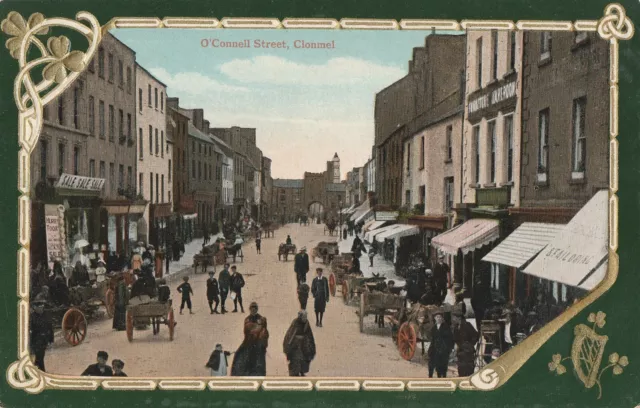 a irish tipperary o connell street clonmel eire old antique postcard ireland