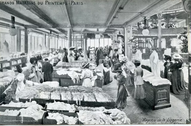 Carte Postale / Postcard / Paris Grands Magasins Du Printemps Le Rayon Lingerie