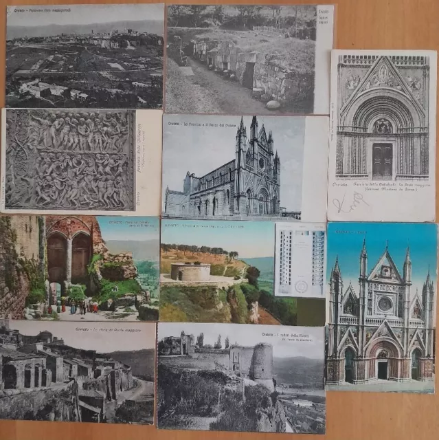 10 Antiche Cartoline Di Orvieto (Terni) Diverse - Piccolo Formato, Basso Costo