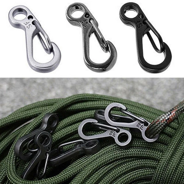 Karabiner Mini Federclip Haken Edelstahl Schlüsselring Set mit 10 Stück