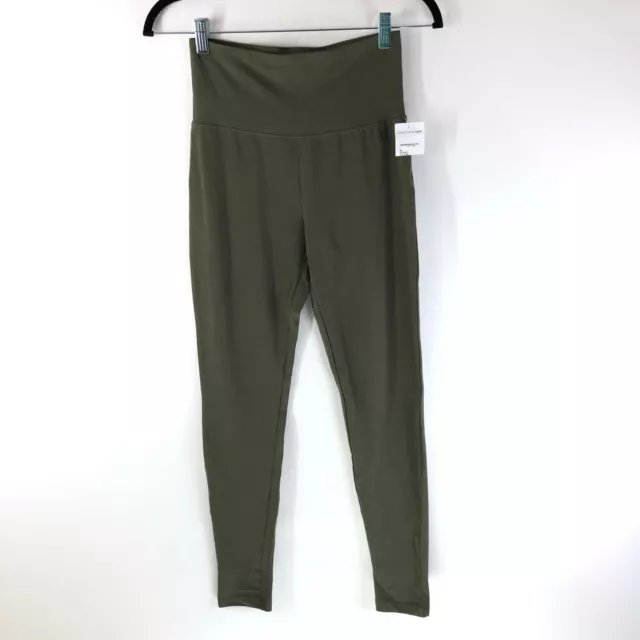 BP Leggings High Waist Pull On Basic Stretch Olive Green Size S