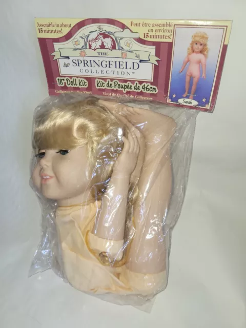 NOS Vintage 1996 Fibre Craft Springfield Collection 18" Doll Kit Sarah Blonde