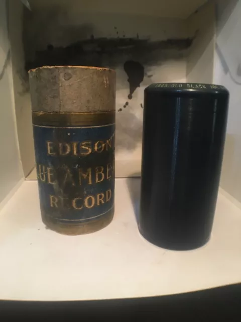 Edison Blue Amberol Phonograph Zylinder Schallplatte mit Hülle 1865 ABLESEN DESC