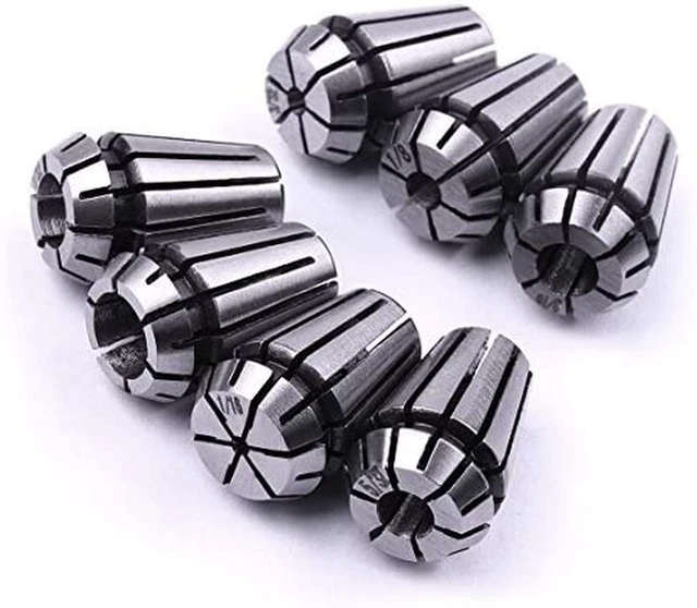 ER11 Collet Set,7Pcs Spring Collet Set for CNC Engraving Machine and Milling Lat