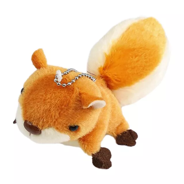 A Cute  Squirrel Plush Toy Doll Pendant Decoration Keychain Keyring4755