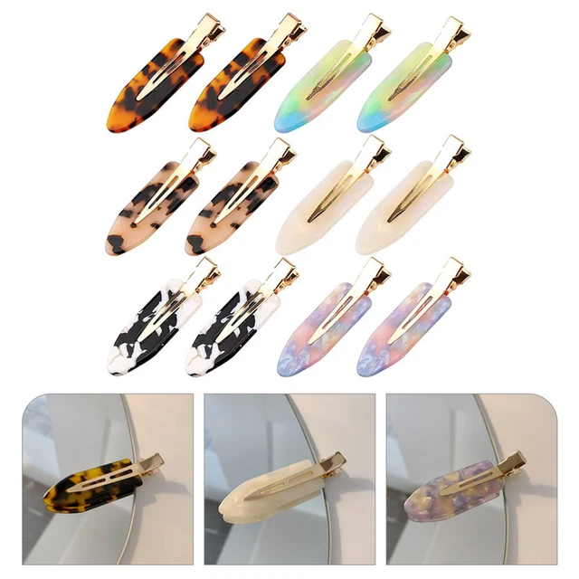 12 piezas clips para cabello sin doblar barras para cabello de cocodrilo accesorios de maquillaje para niñas