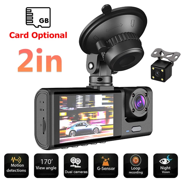 1080P HD Car Dual Lens Dash Cam Front Rear Inside Video Recorder Camera G-Sensor