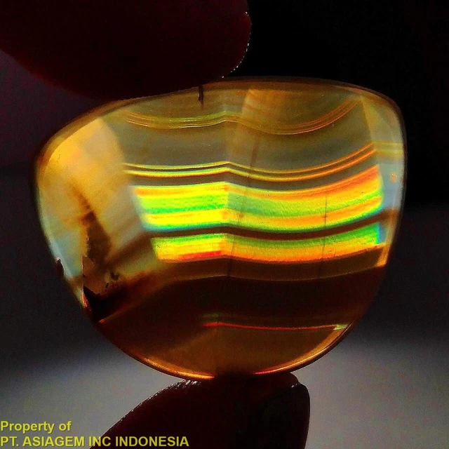 17ct 'A' Grade Rainbow IRIS AGATE ~Multi-Color Fire~ 1-of-a-kind ~100% Natural