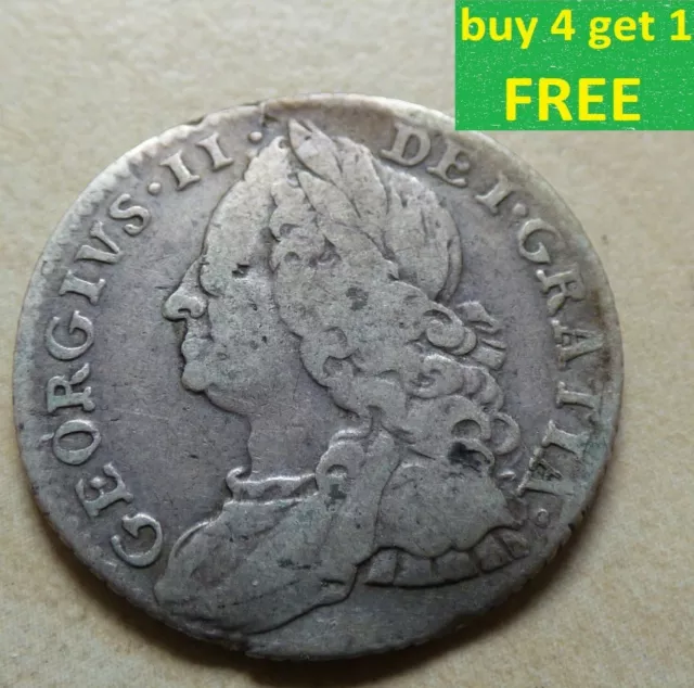 George II Silver Sixpence 6d Choose Your Date Each Coin has its own Pictures