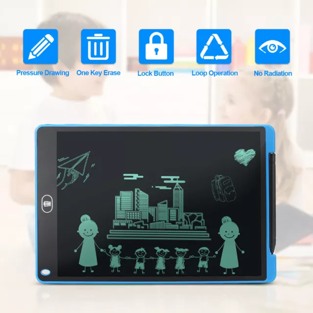 Tablet de escritura LCD de 8,5"" 12"" para niños tablero de dibujo digital almohadilla gráficos regalo juguete 2