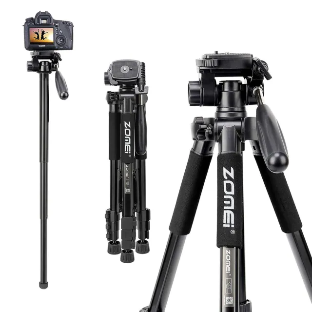 ZOMEI Q222 Kamerastativ Einbeinstativ  Fotostativ für Nikon Canon DSLR Kameras