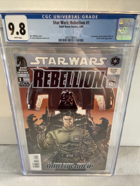 Star Wars Rebellion #1 Cgc 9.8 Dark Horse 2006 Darth Vader Cover