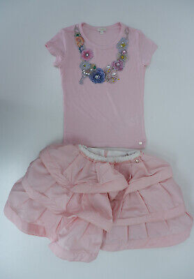 Microbe Miss Grant Outfit Set Age 6 Yrs Tutu Skirt T Shirt Top Pink Embellished