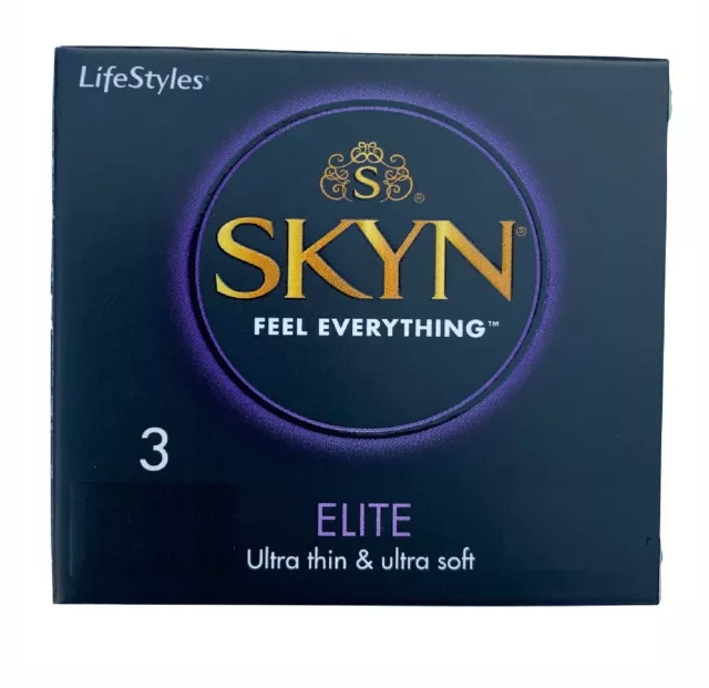 Mates "SKYN" Condoms - Elite - Intense Ribs - XL Large - Extra Lube - Non Latex 2