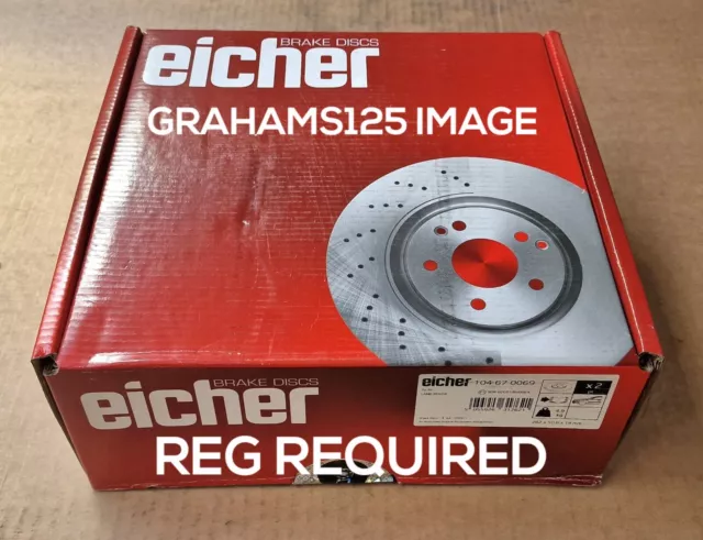 BRAKE DISCS X2 262 mm FRONT FITS LAND ROVER FREELANDER (L314) EICHER 104670069