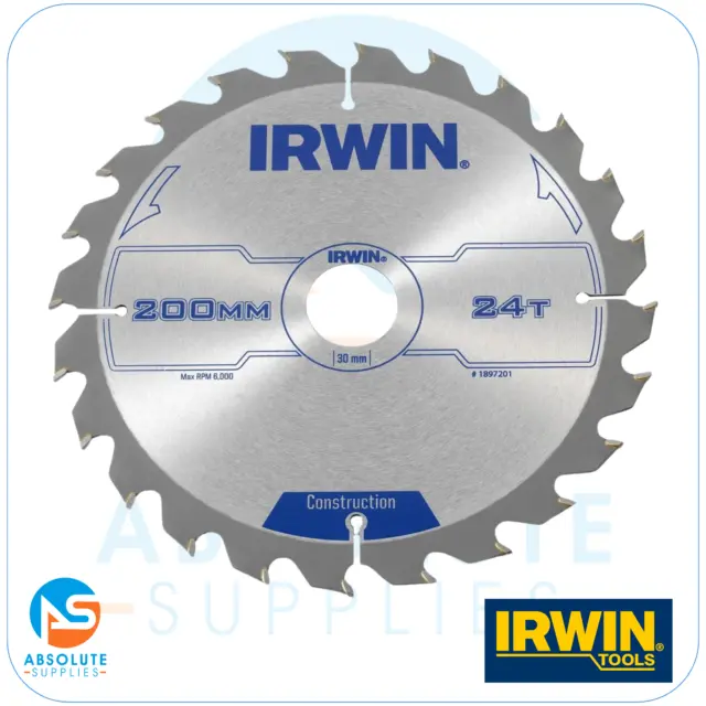 IRWIN IRW1897201 200 x 30 mm lama circolare 24 denti con digrigna denti ATB